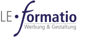 Logo LE formatio, Werbung und Gestaltung